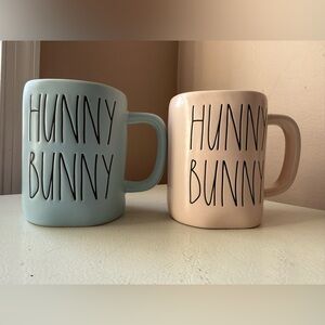 Rae Dunn Hunny Bunny Mugs - Light Blue and Cream